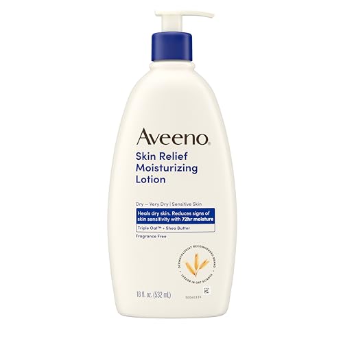 Aveeno Skin Relief Moisturizing Body Lotion Heals Very Dry, Sensitive Skin, Fast Absorbing Lotion...