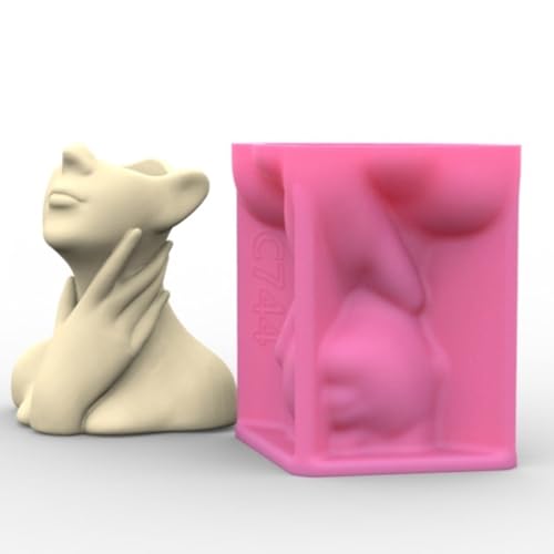 Moule en silicone pot de fleurs béton support de stylo