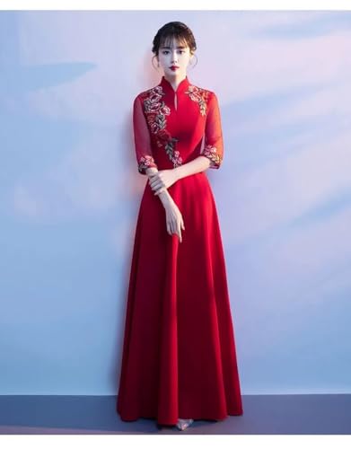 Robe chinoise traditionnelle à fleurs à offrir pour un anniversaire - 7