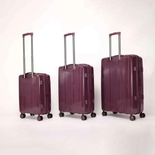 Suitcase Set, 3-Piece Suitcase Set, Suitcase Set in PP, Hard Shell, Telescopic Handle in Aluminum, with Swivel Wheels, Unisex, 20''/24''/28''2