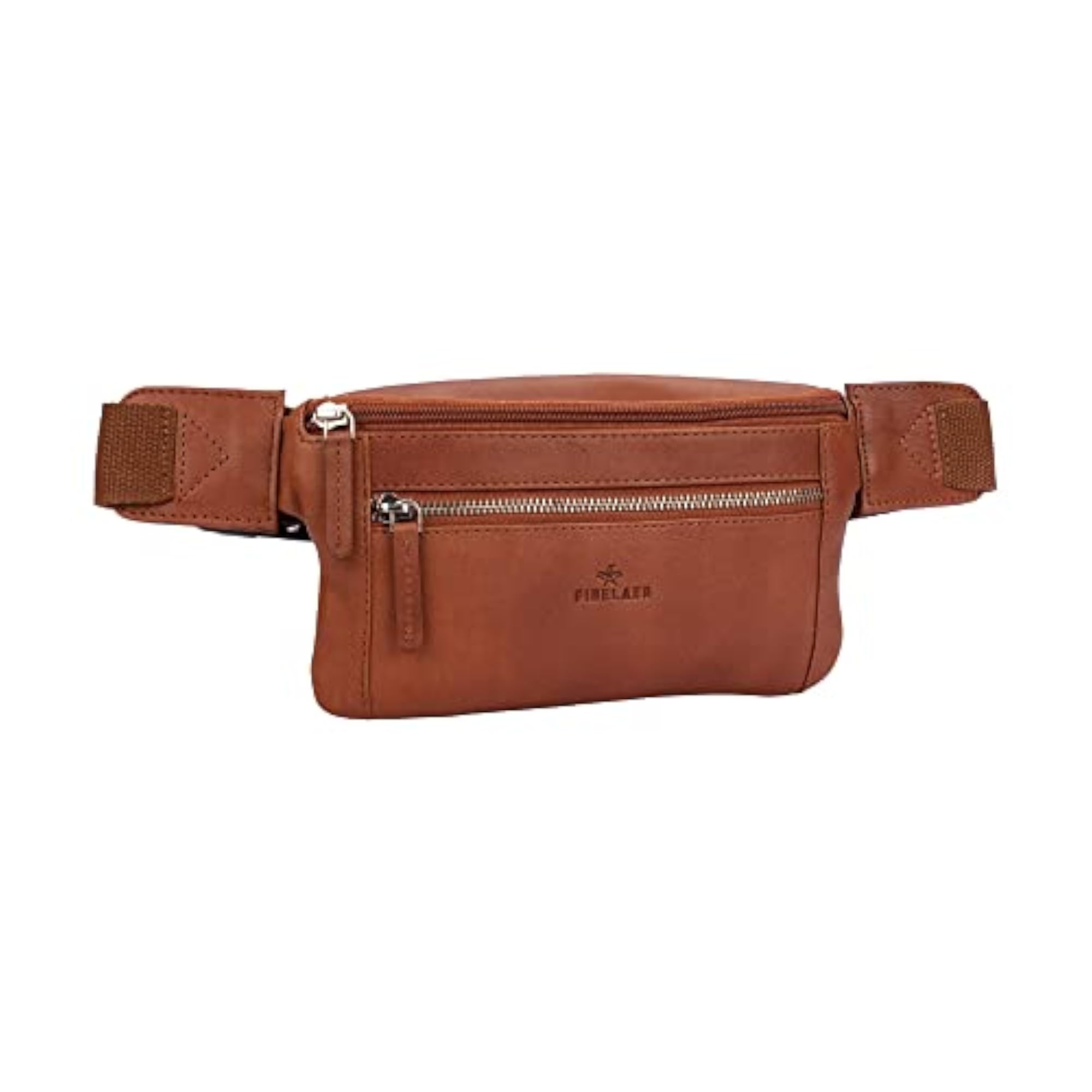 Stylish Leather Waist Pack with Zipper Pockets