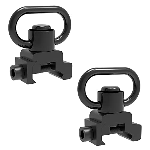 Eastern Tactical Supply Quick Detach1.25 QD 360° Rotation Picatinny Sling Swivel Mount for Picatinny/Weaver Rail (2PCS)