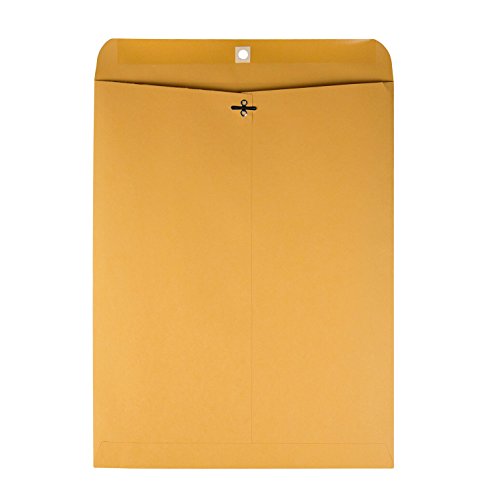 Quality Park 12 X 15-1/2 Clasp Envelopes, Clasp And Gummed Closures, For Oversized Papers, Drawings Or Posters, 28 Lb Kraft Paper, 100/Box (Qua37810) #TOP1