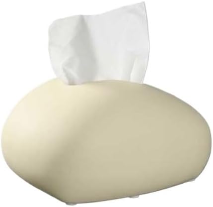 Creamy Ceramic Tissue Box Decorative Piece for Living Room Household Coffee Table Decoration(White-Dinosaur Doodle4)