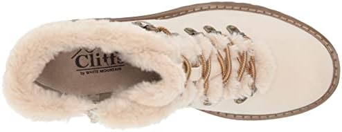 CLIFFS BY WHITE MOUNTAIN Shoes Women's Major Way Lace-up Hiker Style Bootie, Winter White/Fabric, 7 M | Image 4