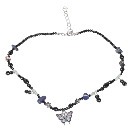 Jazuaiao Collar de libélulas de color, collar de cadena de cuentas de moda, joyería para mujer, colgante coreano vintage, collar con colgante de regalo