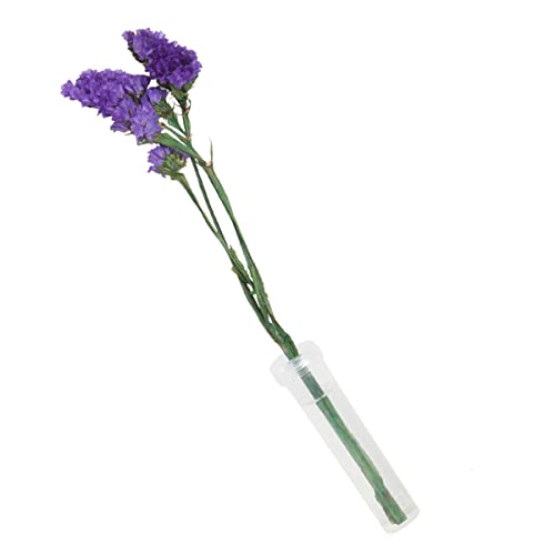 Image of JFFX Floral Water Tubes, 2.8 Inch, Clear, 20 Pcs | Plastic Flower Vials with Caps for Flower Arrangement Decoration, Bouquet Accessories, Florist Supplies