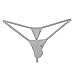 YONGHS Men's Sexy Low Rise Bulge Pouch Backless G-String Thong T-Back String Jockstrap Underwear Gray Large
