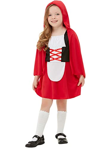 Funidelia | Disfraz de Caperucita roja para niña Talla 3-4 años Caperucita, Lobo Feroz, Cuentos - Rojo
