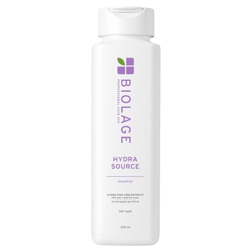 Image of Biolage Hydrasource Shampoo for Dry Hair with Fermented Aloe and Hydroxy Acid for Hydrated and Moisturised Hair for Professional Hair Care Paraben Free Treatment for Women and Men