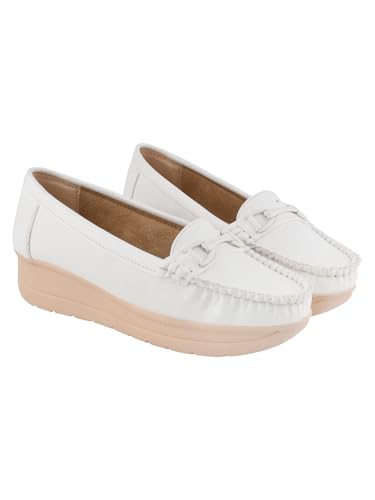 Image of Shoetopia Women's White Sandals - Stylish Slingback Slip-On Bally || Bow Design, Comfortable Casual & Party Footwear