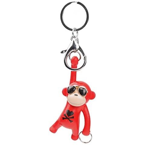 Cool Monkey Keychains, Bag Pendant Charm (Red) Cover