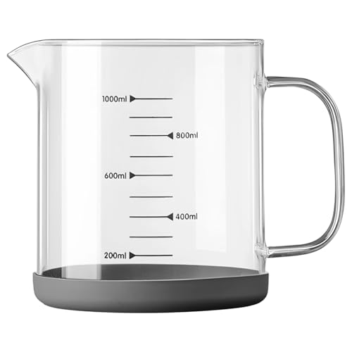 Vestamore Dispensador de aceite de vidrio de 1000 ml con boquilla antigoteo, tapa de acero inoxidable, recipiente de aceite de oliva y vinagre para uso en cocina