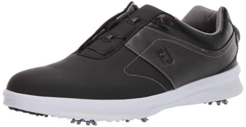 FootJoy Men's Contour Series Boa Golf Shoes, Charcoal, 11 M US