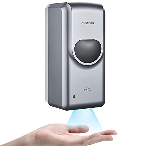 interhasa! Hand Sanitizer Dispenser Wall Mount, 1000ml Spray Alcohol Automatic Soap Dispenser for Offices, Schools, Warehouses, Hospital, Food Service Facilities, Spray Dispenser (Spray, Silver)