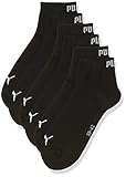 PUMA Plain 3P Quarter Socke, Schwarz (Black), 35-38