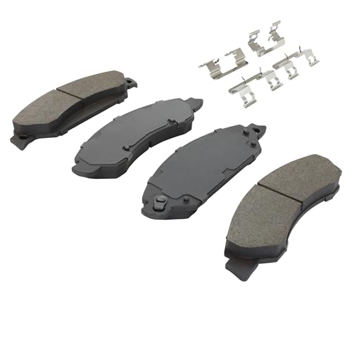 Image of QUALITY-BUILT Front Semi-Metallic Brake Pads, Premium 1001-1092M, Compatible with 2005-2010 Cadillac /Chevrolet /GMC (Avalanche,Escalade,Escalade ESV,Escalade EXT,Sierra,Sierra 1500,Sierra 1500 Classic)