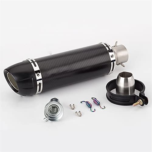 Escape de carbono 38-51mm reduce peso y mejora el flujo de gases en Suzuki BK400 y Yamaha FZ6N