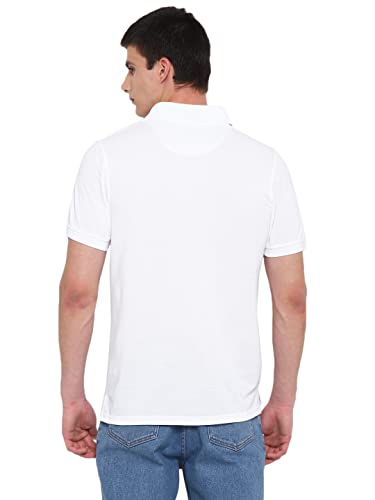Image of Deniklo Men's Polyester Half Sleeve Regular Fit Solid Polo T-Shirt