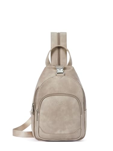 Image of CLUCI Sling Bag for Women Leather Women's Backpack Small Convertible Backpack Purse Crossbody Bag for Travel