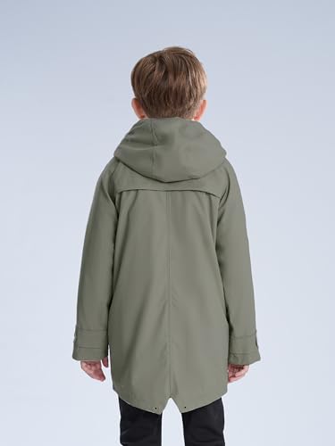 Image of maoo garden Girls Boys Rain Jacket Lightweight Waterproof Raincoat Hooded Lined Long Windbreaker