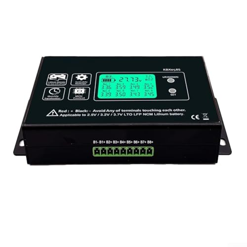 Égaliseur de batterie 5 A pour 8S 2,5 V 3,2 V 3,7 V batterie au lithium avec écran LCD, coque en alliage d'aluminium à équilibrage rapide pour système de stockage d'énergie solaire