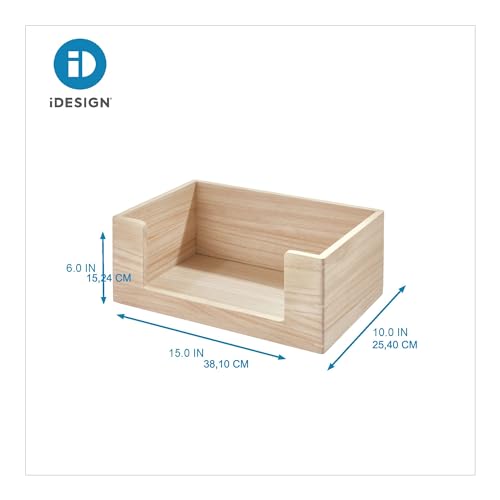 Bac de rangement en bois à ouverture frontale iDesign polyvalent - 4