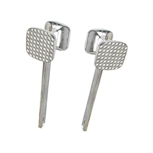 Zerodeko 2 Pcs Steak Hammer Meat Pounder Equipment Kitchen Mallet Tool Chicken Mallet Poultry Tenderizers Meat Mallet Tenderizer Meat Hammer Steak Mallet Hammer Pork Mallet Aluminum Silver