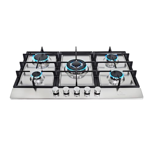 Listado de Parrilla Teka 5 Quemadores los más solicitados. 46 PARRILLA SUPRA 5Q-PS-76 DE GAS DE 5 QUEMADORES PARA EMPOTRAR DE ACERO INOXIDABLE DE 76 CM PIACERE STEEL