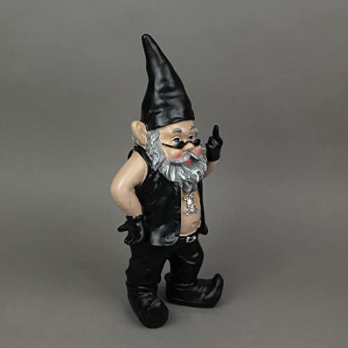 Zeckos Gnoschitt The Naughty Biker Motorcycle Garden Gnome Unique Indoor Outdoor Decorative Statue 13 Inches Tall #TOP4