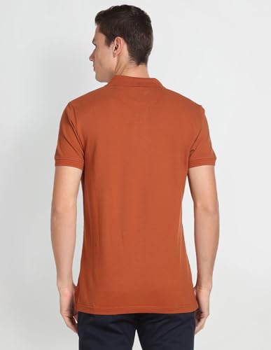 Image of U.S. Polo ASSN. Solid Slim Fit Polo T Shirts for Men - 100% Cotton, Half Sleeves Mens Tshirt