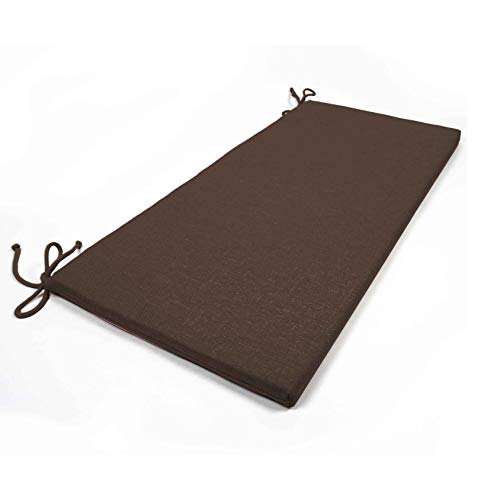 Arketicom 2 piezas cojín de banco rectangular y silla de asiento cojín de cubierta extraíble jardín patio cocina comedor espuma de poliuretano personalizable con correas no abrasivas 50 x 100 marrón