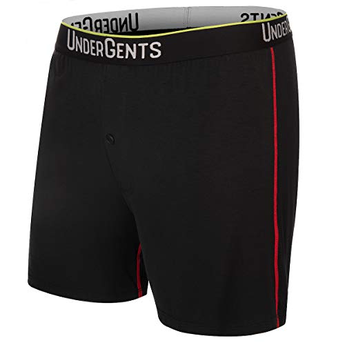 UnderGents Men's Inspirato Boxer Short. Awesome CloudSoft Cooling Comfort (Black Size: XL)