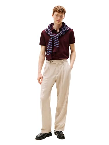 Image of Tommy Hilfiger Men's Short Sleeve Polo Shirts in Regular Fit With Stretch and Organic Pique Cotton