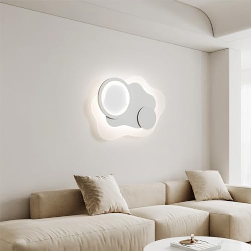 Aplique de pared de nube blanca y lámparas de pared LED modernas para iluminación de cabecera 4