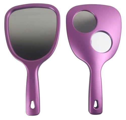 Image of Makeup Mirror with Magnification, for Desk Make Up, Magnifying Hand Held Mirror (Fan 2X 3X Mirror)