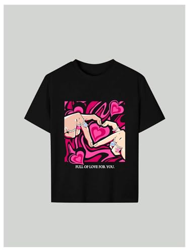 Image of RoseSeek Girl's Graphic Tees Short Sleeve Crewneck T Shirts Casual Summer Tops Cute Preppy Clothes