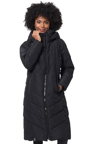 Navahoo Damen Winterjacke lang Stepp Winter Jacke gesteppt Kapuze B982...