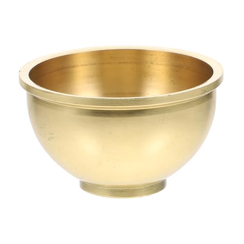 Didiseaon Tazza Per Offerte Del in Rame Dorato, Coppa Per Acqua Santa Superficie Liscia Senza Sbavature, Contenitore Per Offerte e Conservazione, Accessorio Per Pratiche Buddiste e Cerimonie Religiose