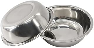 Zayin Stainless Steel Pet Bowls Suit Cat or Small Dog Premium Stainless Steel Water and Food Bowls,Replacement Metal Bowls for Pet Feeding Station Set of 2 Bowls (16cm/6.3in)