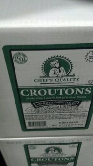 Chef's Quality Ultimate Italian Bread Croutons, Garlic, 8 Pound