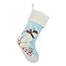 Alice Doria 21" Crewel Stitch Embroidery Christmas Stocking with Skiing Polar Bear Pattern ...