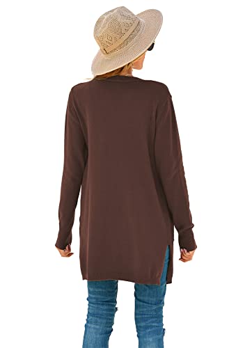 Image of TASAMO Cardigan Sweaters for Women Long Sleeve Open Front Casual Knit Fall Coat Oversized Soft Outwear with Pockets