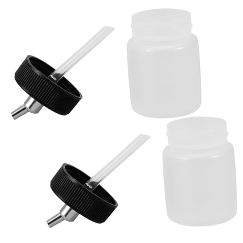 OSALADI 2Pcs Refillable Airbrush Pigment Container Dismountable Plastic Paint Holder for Versatile Spraying Capacity Reduces Paint Waste for Various Painting Projects