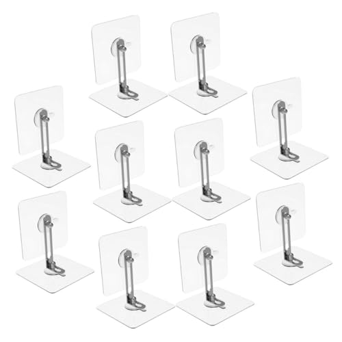HOODANCOS 10セット 防倒固定器 粘着家具アンカー 壁掛け式 家具転倒防止器具 ドレッサーやテレビ棚対応 簡単設置 耐久性抜群 傷けない 固定 省
