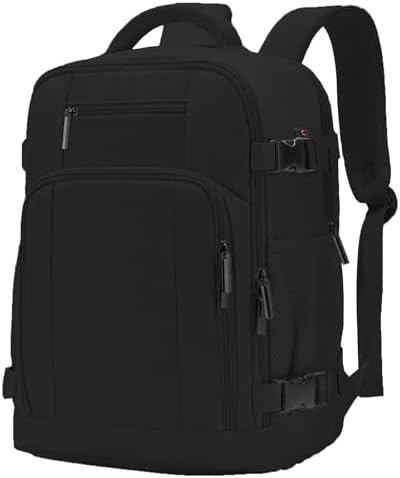 Travel backpack, backpack 40 x 30 x 20, as a cabin backpack for Ryanair|Vueling|Wizz Air. Includes compartment for 14" laptop and security pocket. Black