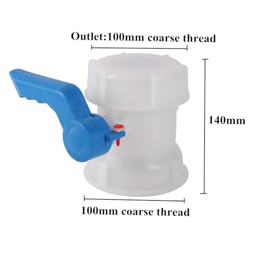 Adaptador de drenaje para tanque IBC 1000l con valvula DN80 para conectar mangueras de jardin 3