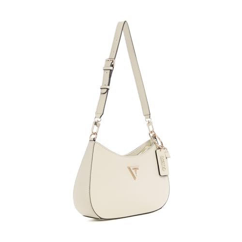 Image of GUESS Bone Solid Noelle Top Zip Shoulder Bag