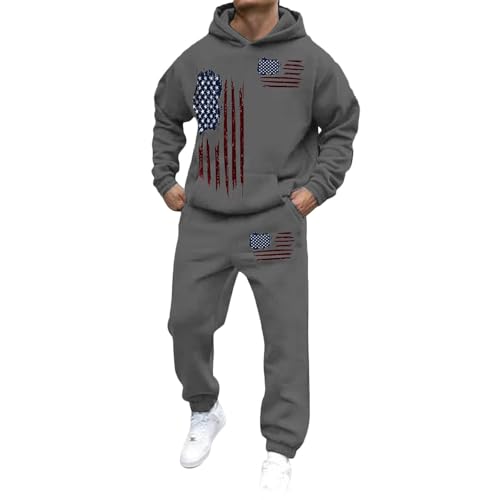Ensemble décontracté homme imprimé 3D gris foncé pour vos week-ends et sorties