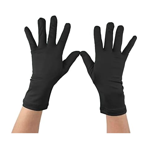 Howriis Men's and Women's 9'' Spandex Stretchy Short Gloves Full Finger Wrist Length Gloves Halloween Costume Party Gloves Cover